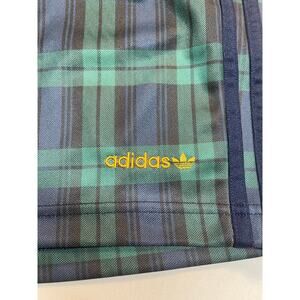 Adidas Originals Black Watch Plaid Shorts Men's Medium Green Navy Gold Trefoil